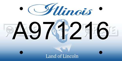 A971216 Illinois License Plate