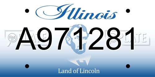 A971281 Illinois License Plate