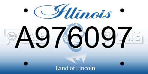 A976097 Illinois License Plate