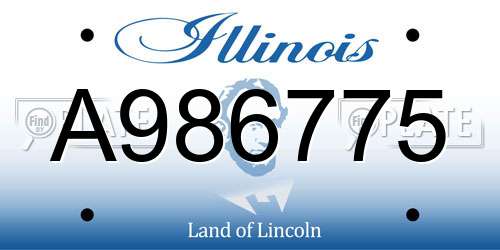 A986775 Illinois License Plate