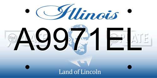 A9971EL Illinois License Plate