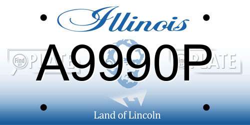 A9990P Illinois License Plate