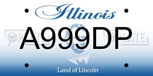A999DP Illinois License Plate