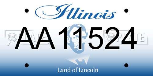 AA11524 Illinois License Plate