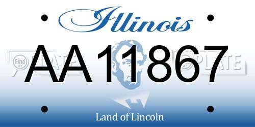 AA11867 Illinois License Plate