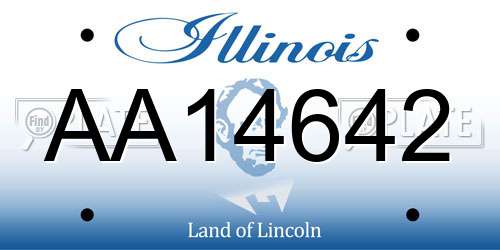 AA14642 Illinois License Plate