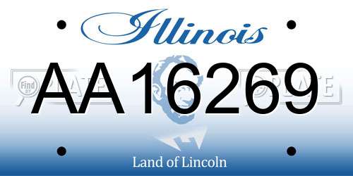 AA16269 Illinois License Plate