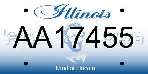AA17455 Illinois License Plate