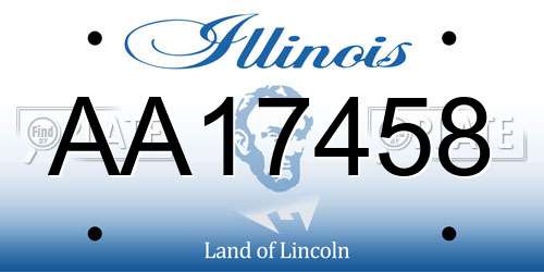 AA17458 Illinois License Plate