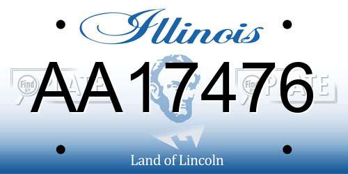 AA17476 Illinois License Plate