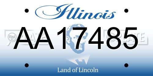 AA17485 Illinois License Plate