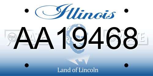 AA19468 Illinois License Plate