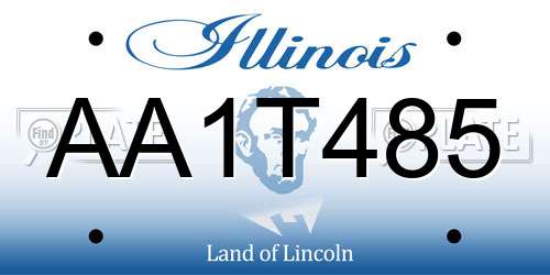 AA1T485 Illinois License Plate