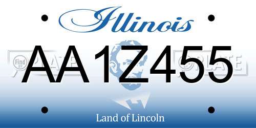 AA1Z455 Illinois License Plate