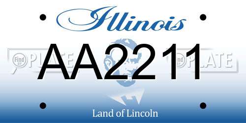 AA2211 Illinois License Plate