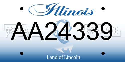 AA24339 Illinois License Plate
