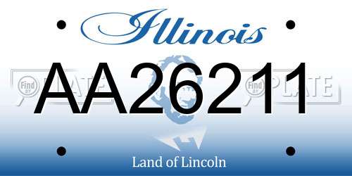AA26211 Illinois License Plate