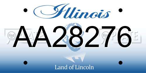 AA28276 Illinois License Plate