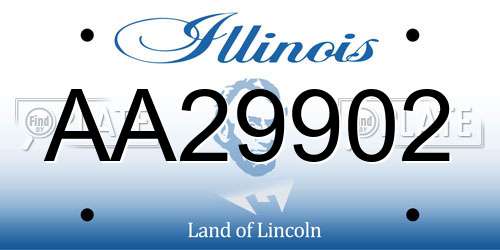 AA29902 Illinois License Plate