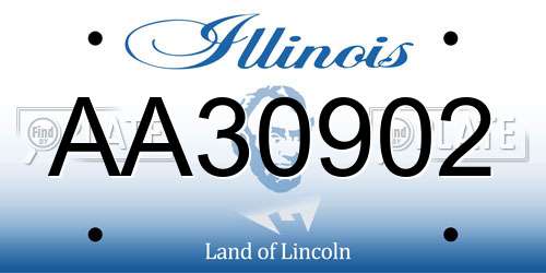 AA30902 Illinois License Plate