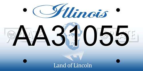 AA31055 Illinois License Plate