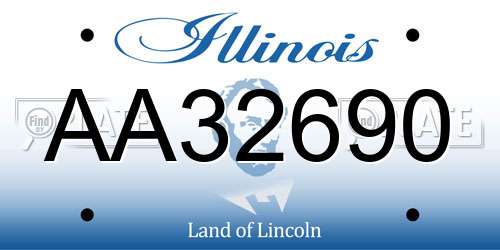 AA32690 Illinois License Plate