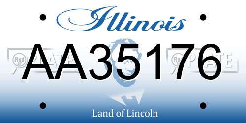AA35176 Illinois License Plate