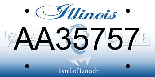 AA35757 Illinois License Plate