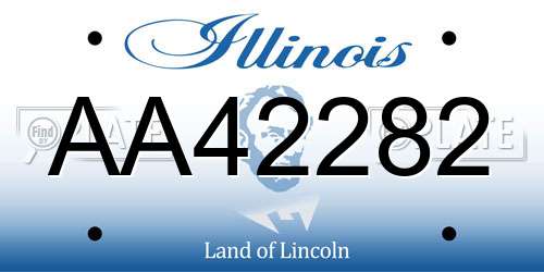AA42282 Illinois License Plate