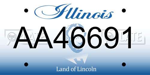 AA46691 Illinois License Plate