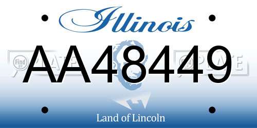 AA48449 Illinois License Plate