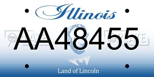 AA48455 Illinois License Plate