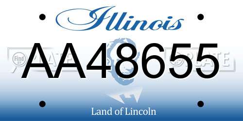 AA48655 Illinois License Plate