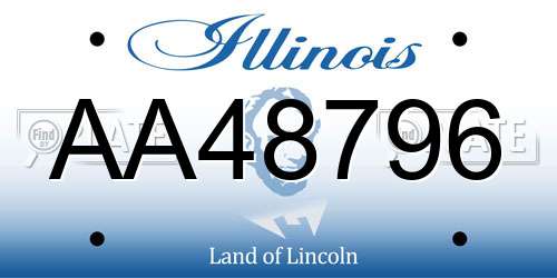 AA48796 Illinois License Plate