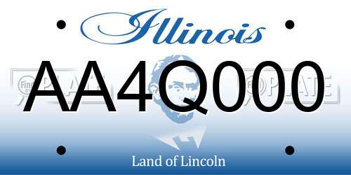 AA4Q000 Illinois License Plate