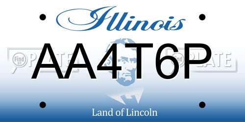 AA4T6P Illinois License Plate