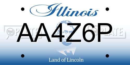 AA4Z6P Illinois License Plate