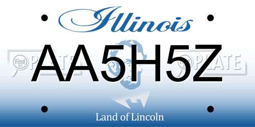 AA5H5Z Illinois License Plate