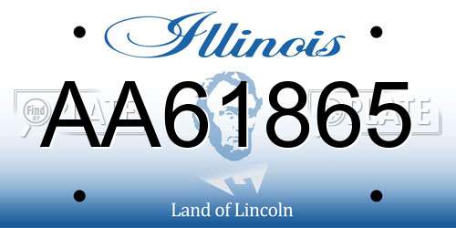 AA61865 Illinois License Plate