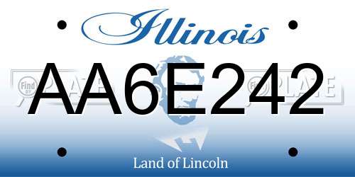 AA6E242 Illinois License Plate