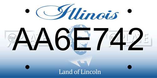 AA6E742 Illinois License Plate