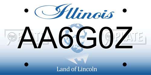 AA6G0Z Illinois License Plate