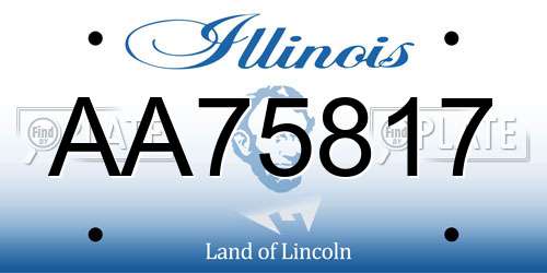 AA75817 Illinois License Plate