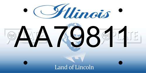 AA79811 Illinois License Plate