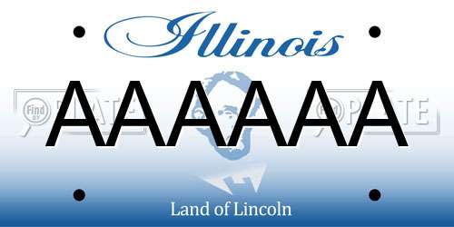 AAAAAA Illinois License Plate
