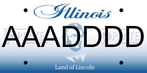 AAADDDD Illinois License Plate