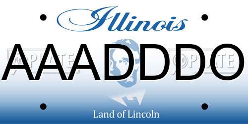 AAADDDO Illinois License Plate