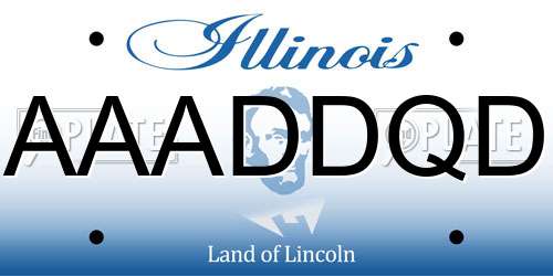 AAADDQD Illinois License Plate