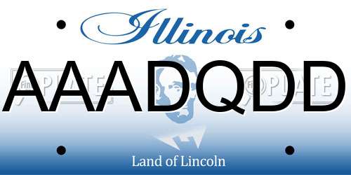 AAADQDD Illinois License Plate