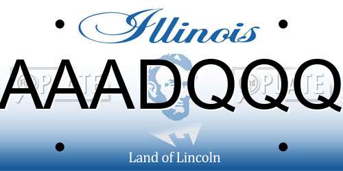 AAADQQQ Illinois License Plate